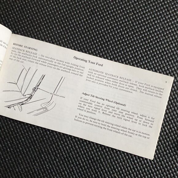 Ford 1973 Owners Manual VTG Performance American Made - Picture 8 of 9